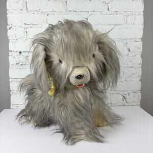 Rare Vintage 1960’s My Toy Rubber Face Dog Plush Stuffed 18”